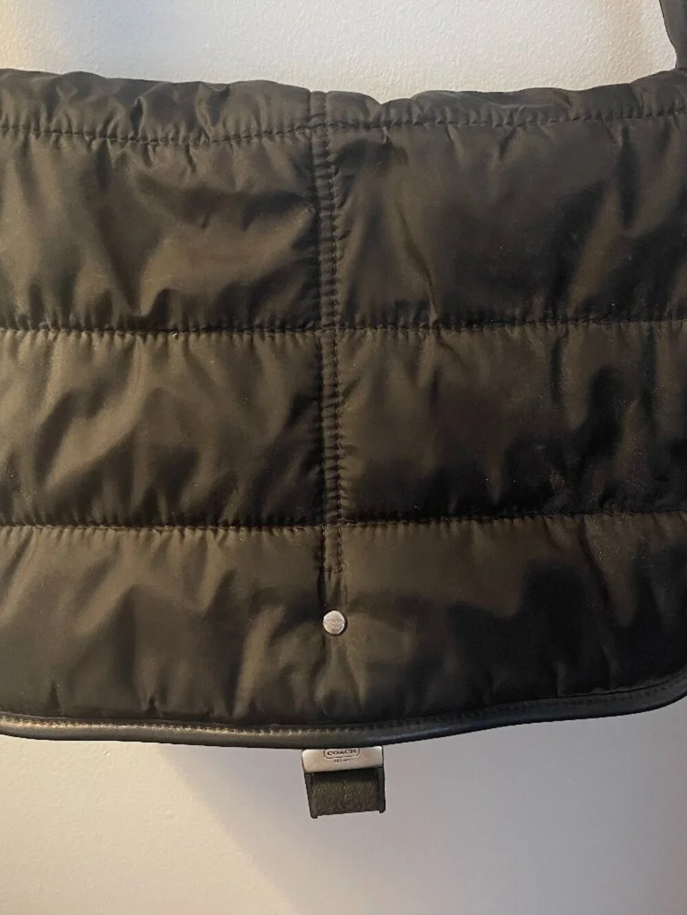 Coach Black Quilted Messenger/Laptop Bag F70507